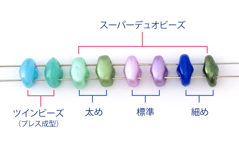 スーパーデュオビーズ ツインビーズ の形のばらつき Lobeliaのアイデア箱